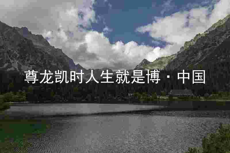 尊龙凯时人生就是博·中国